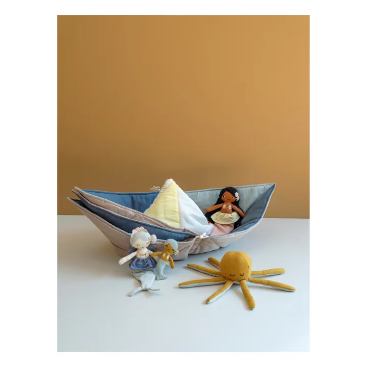 Organic Cotton Octopus Rattle | Brown- Product image n°3