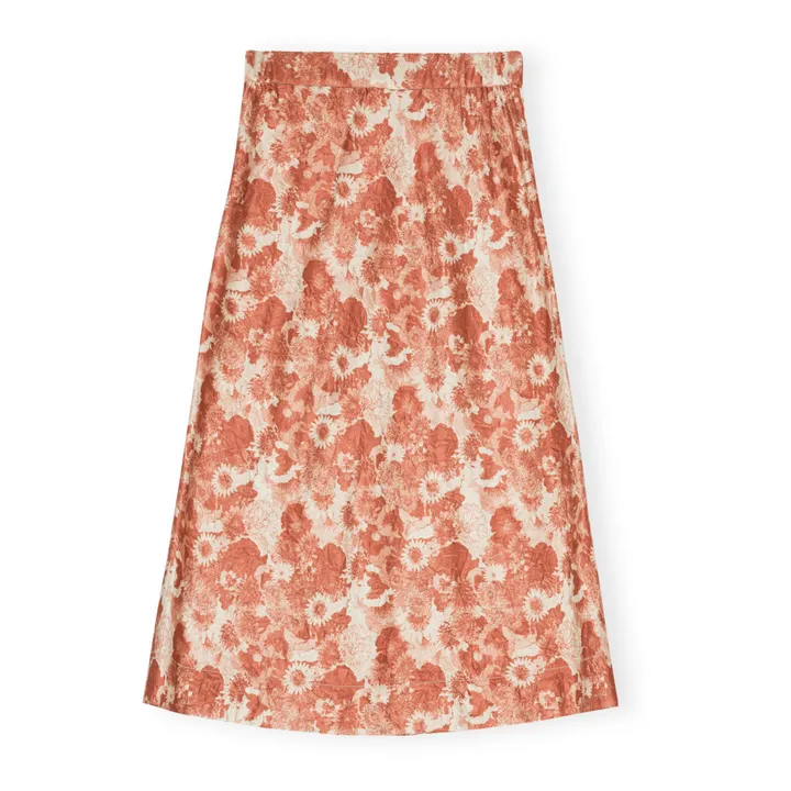 Jupe Froissée Satin | Terracotta- Image produit n°4