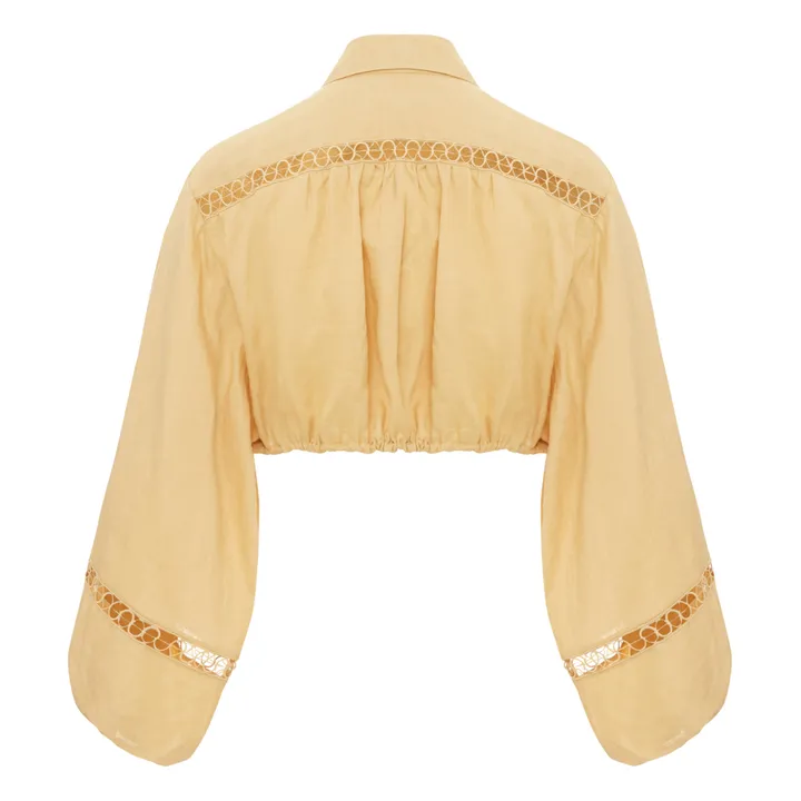 Blouse Crop Collar | Jaune- Image produit n°4