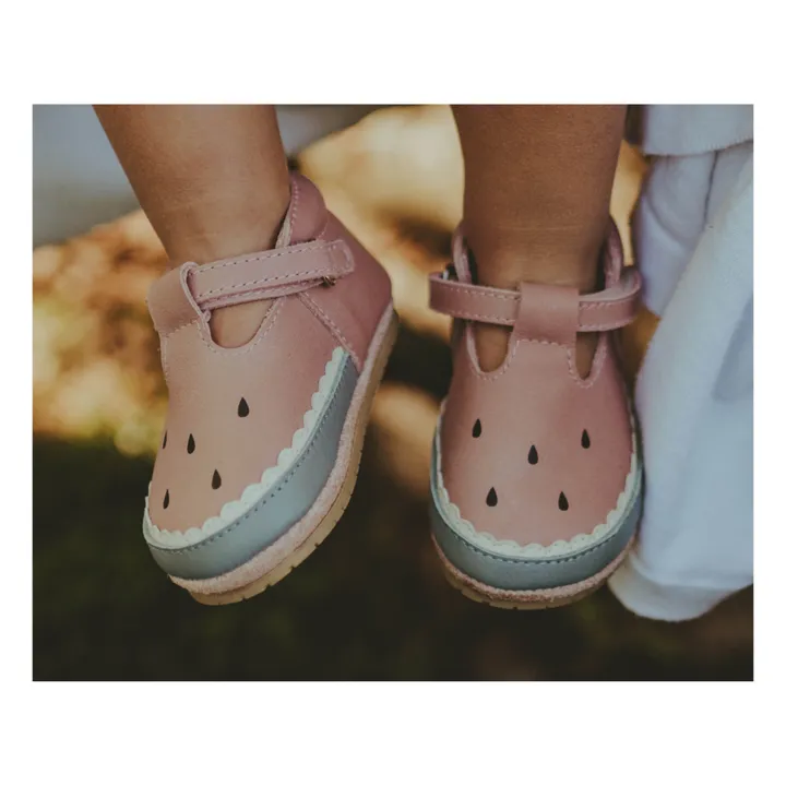 Nanoe Watermelon Leather Slippers | Pink- Product image n°1
