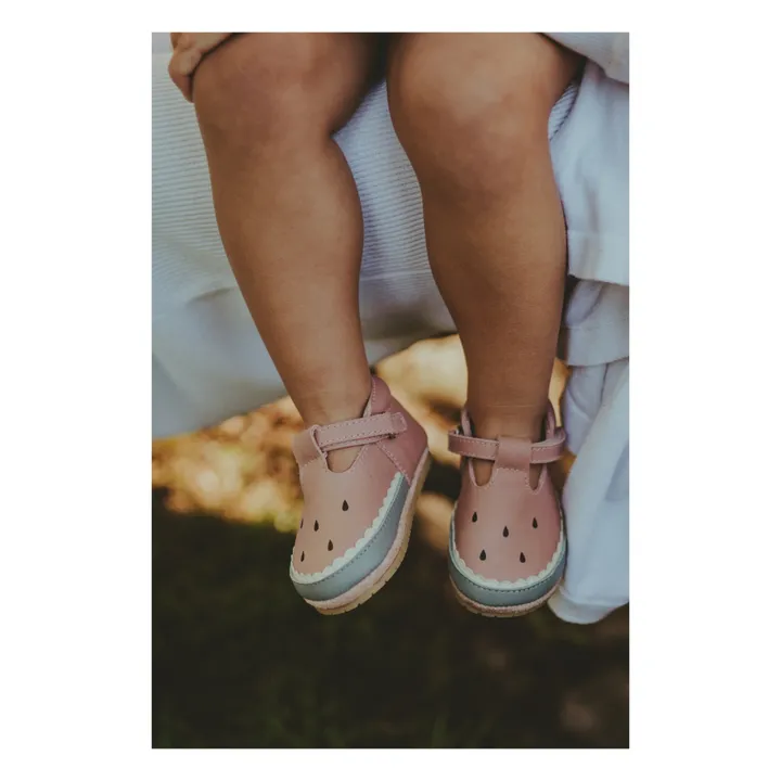 Nanoe Watermelon Leather Slippers | Pink- Product image n°3