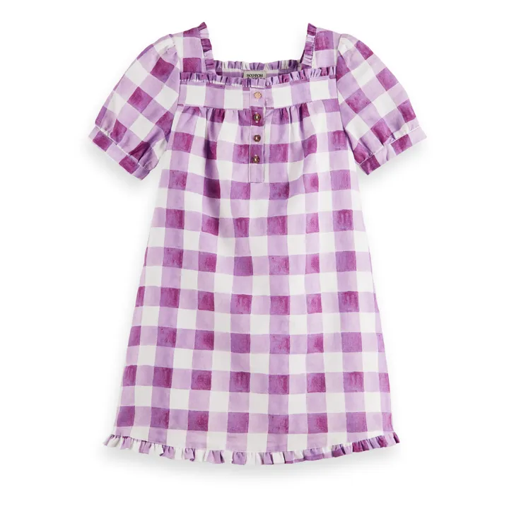 Robe Carreaux | Violet- Image produit n°0