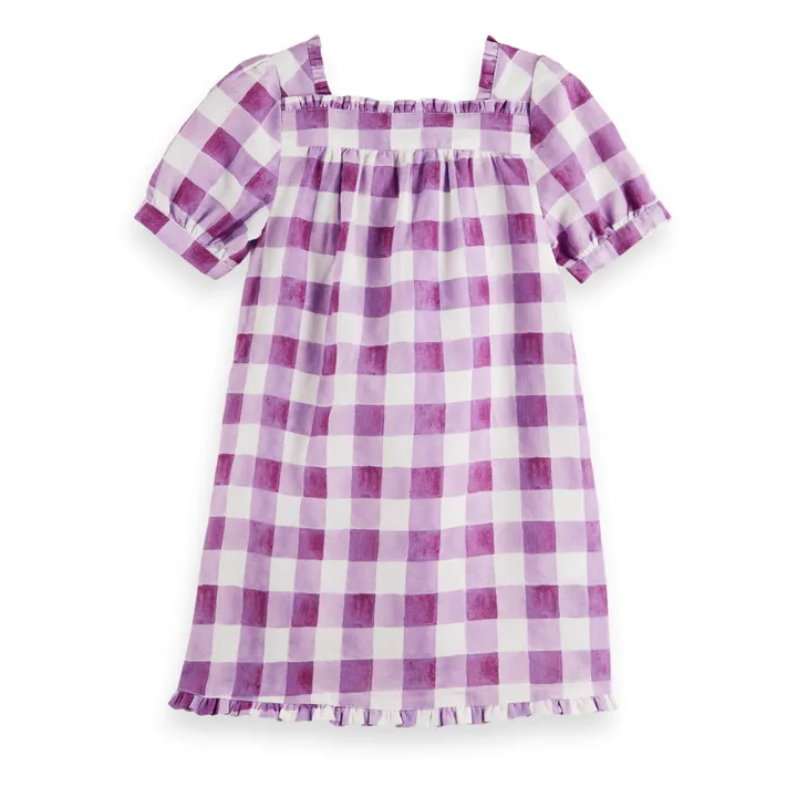 Robe Carreaux | Violet- Image produit n°2