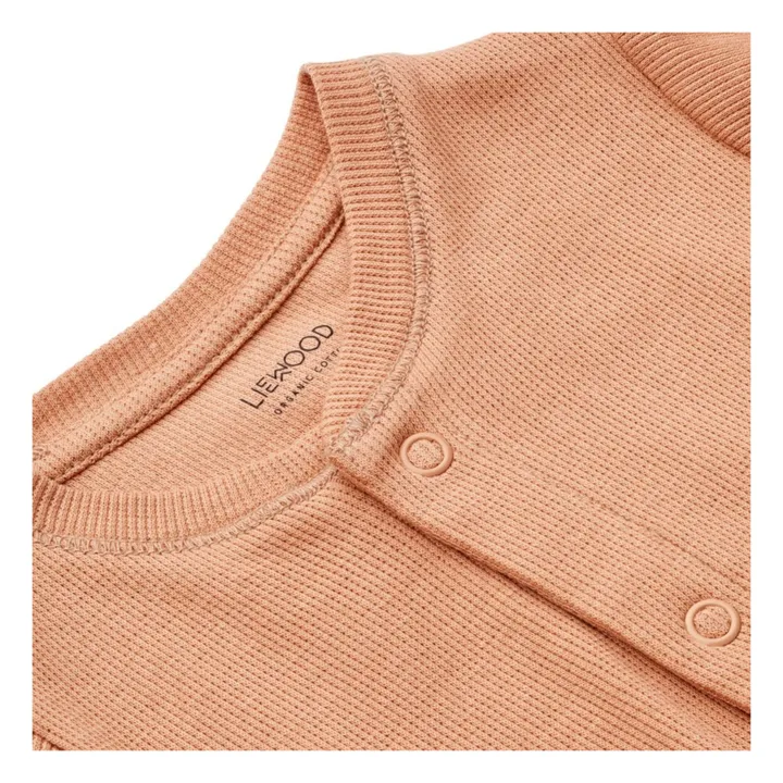 Pyjama avec pieds Coton Bio Boye | Vieux Rose- Image produit n°1