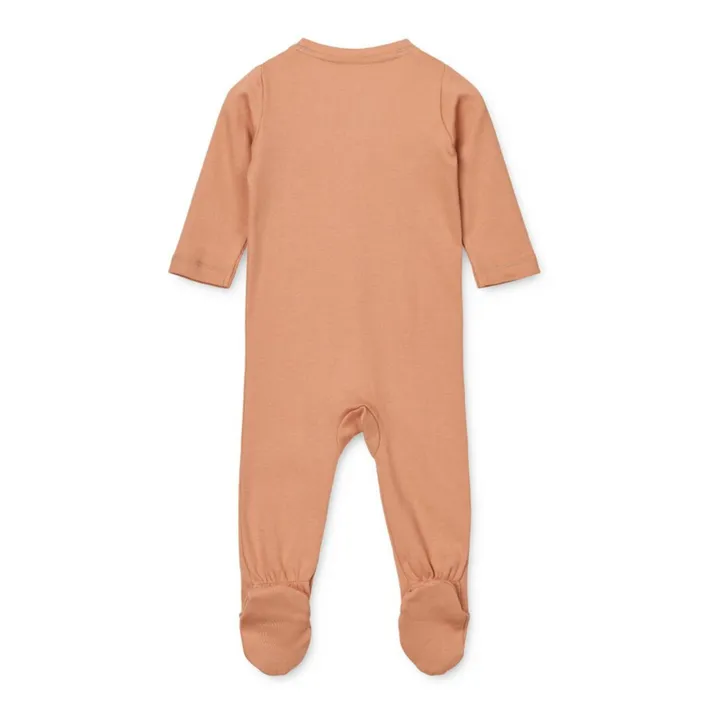 Pyjama avec pieds Coton Bio Boye | Vieux Rose- Image produit n°2