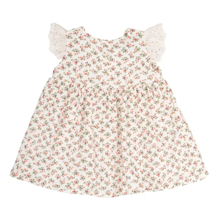 Robe Fleurie | Ecru- Image produit n°0