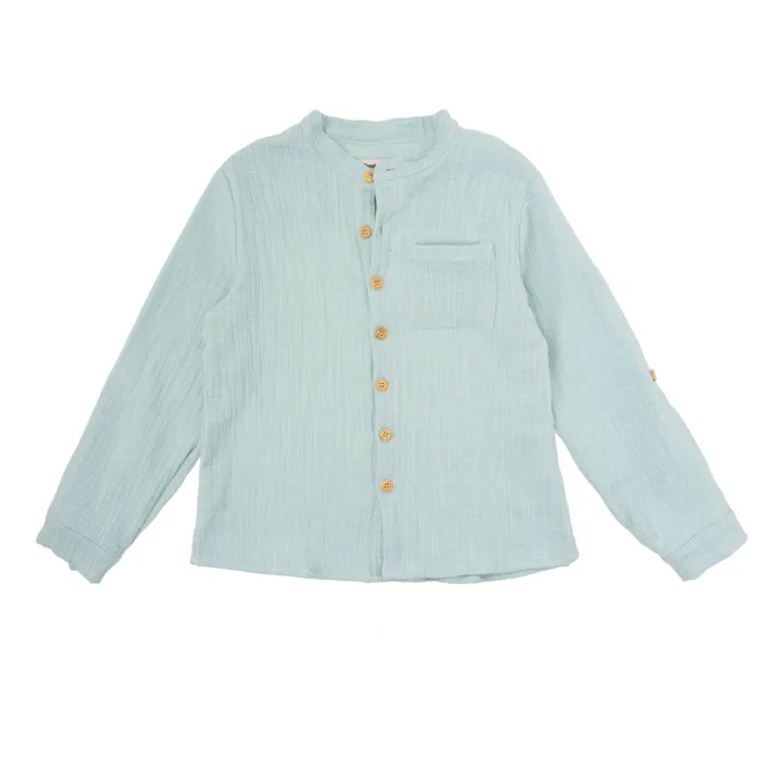 Chemise Gaze de Coton Lisa | Vert d'eau- Image produit n°0