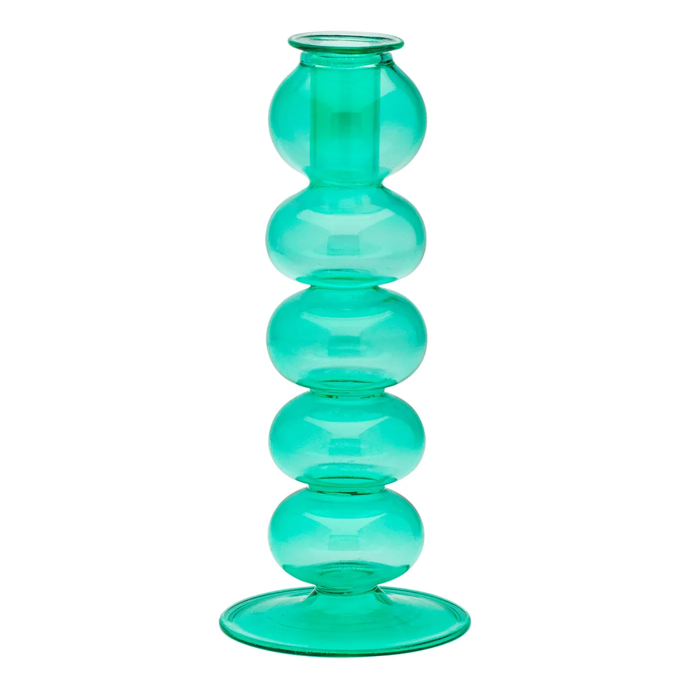 Bubble Glass Candle Holder | Green- Product image n°0
