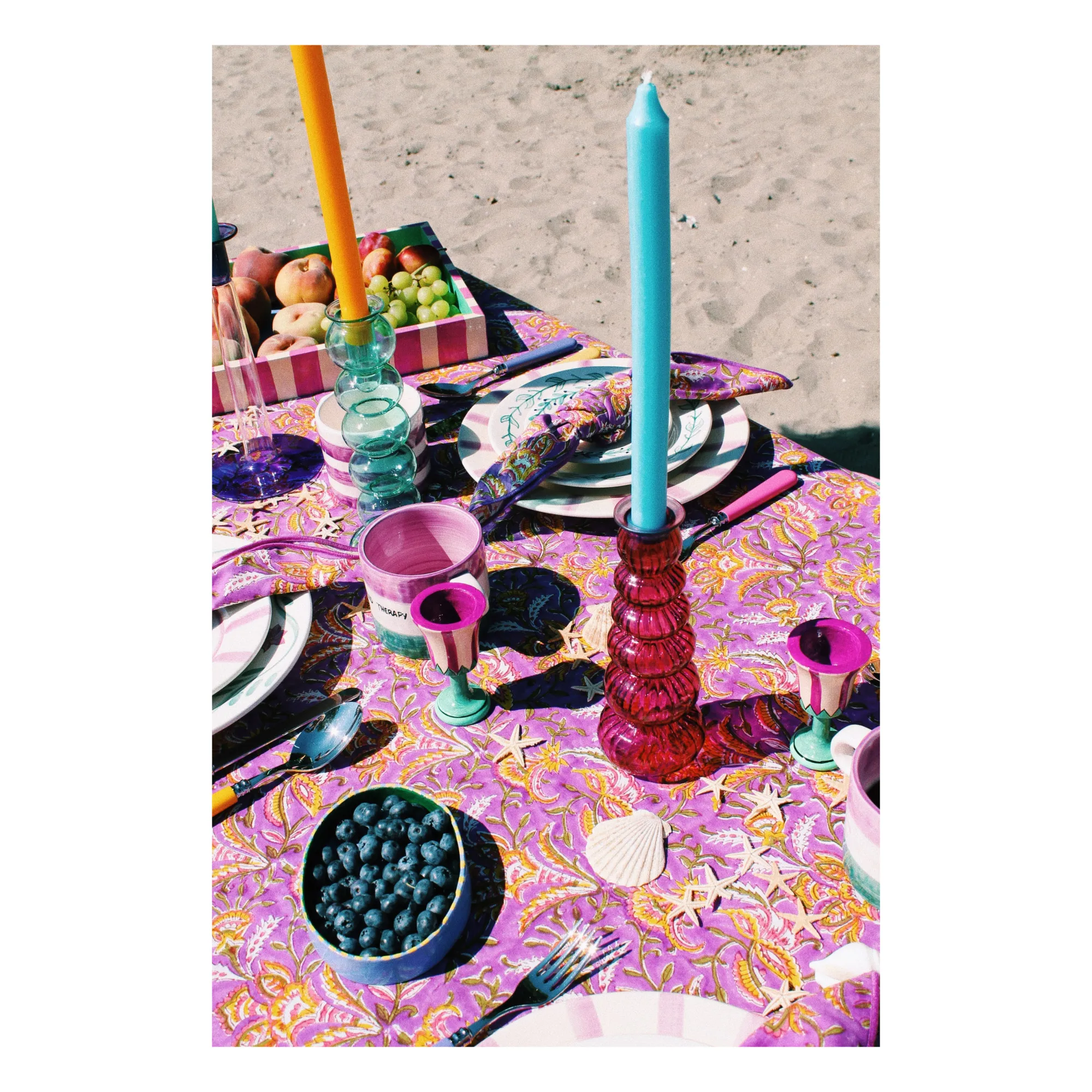 Bubble Glass Candle Holder | Green- Product image n°3