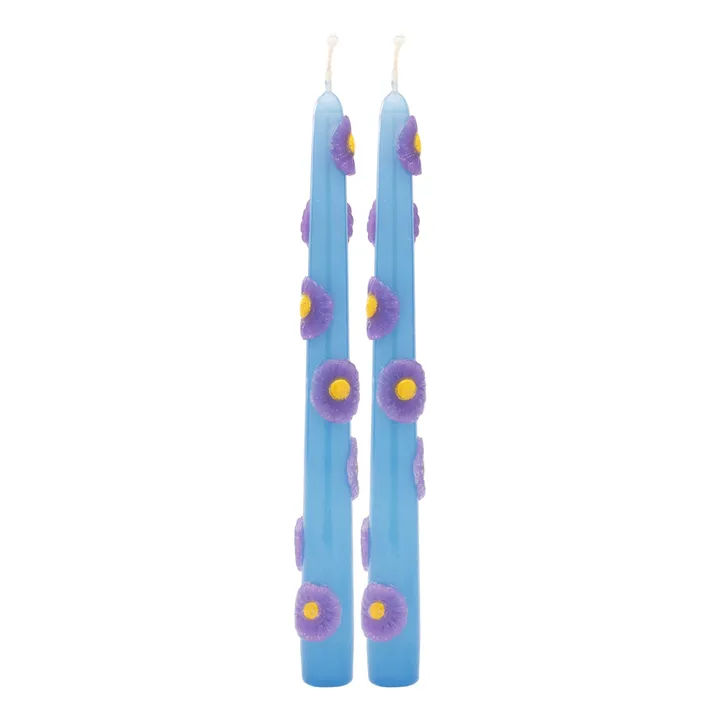 Velas Violet Floral 3D - Lote de 2- Imagen del producto n°0