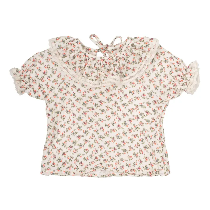 Blouse Fleurie | Ecru- Image produit n°0