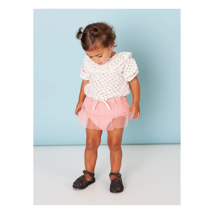 Blouse Fleurie | Ecru- Image produit n°1