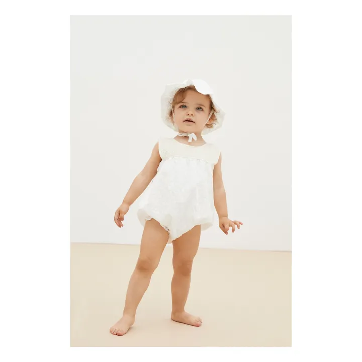 Barboteuse Coton Bio Antonella | Blanc cassé- Image produit n°1