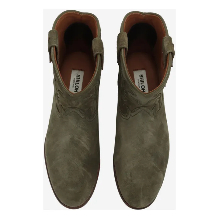 Boots Early Midnight Daim | Vert kaki- Image produit n°3