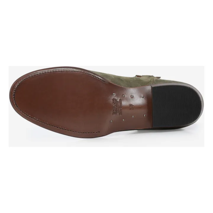 Boots Early Midnight Daim | Vert kaki- Image produit n°4