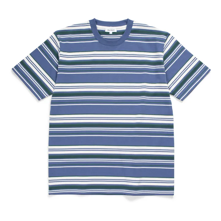 T-shirt Johannes Coton Bio Weekend Stripe | Bleu indigo- Image produit n°0