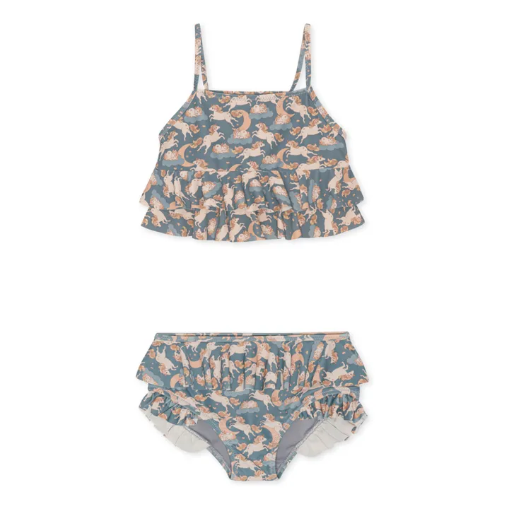 Maillot de Bain 2 pièces à Volants Manuca | Bleu gris- Image produit n°0