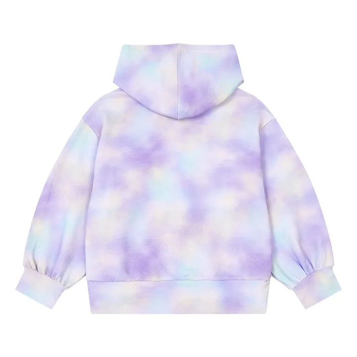 Hoodie Zippé Tie & Dye Coton Bio | Mauve- Image produit n°2