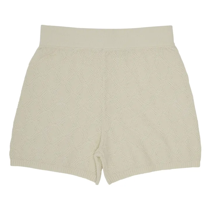 Short Maille Fine Coton Bio | Ecru- Image produit n°0