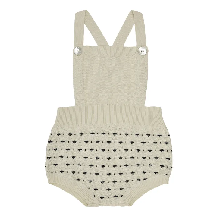 Barboteuse Coton Bio | Ecru- Image produit n°0