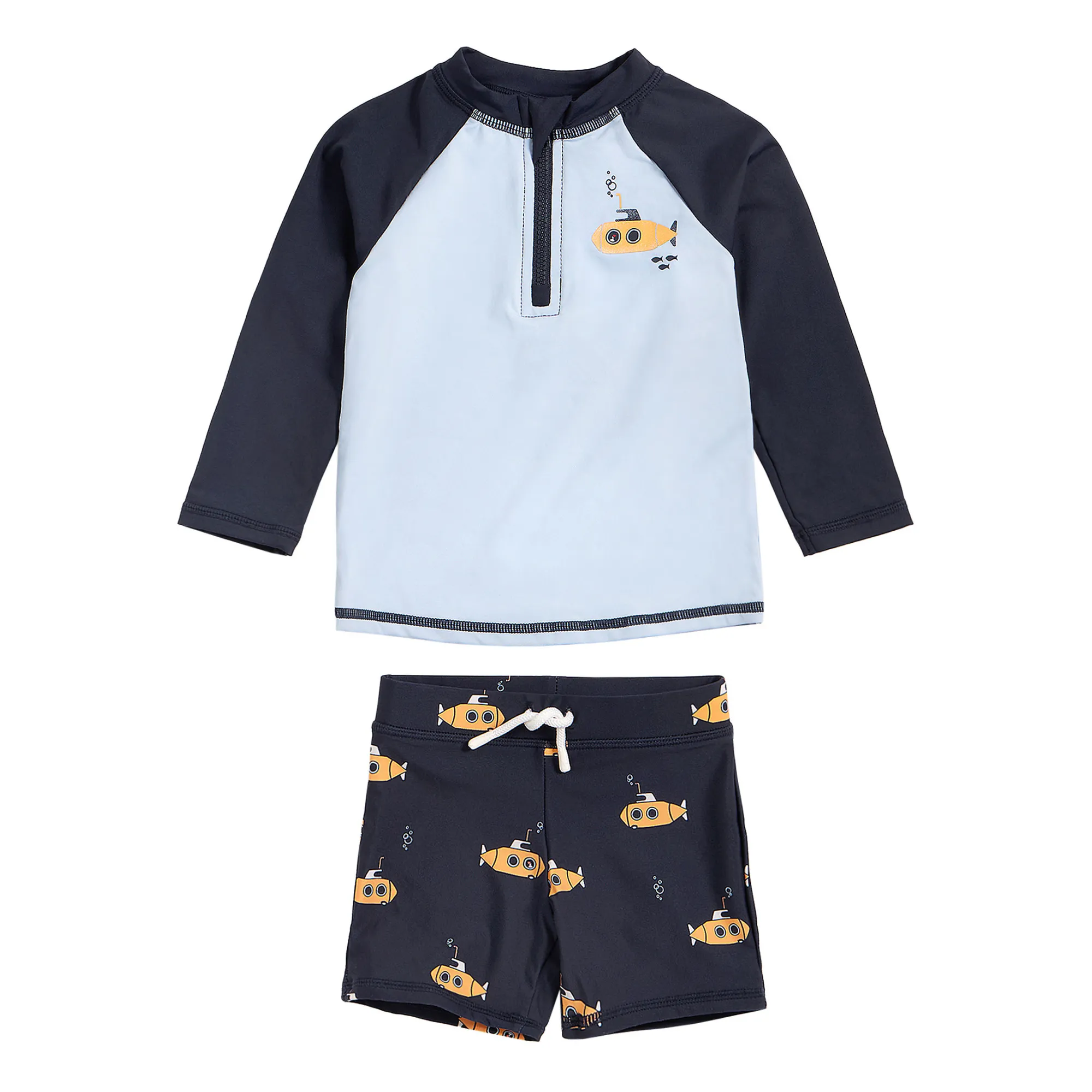 Petit Lem Recycled Nylon Submarine Bikini Navy Blue Smallable