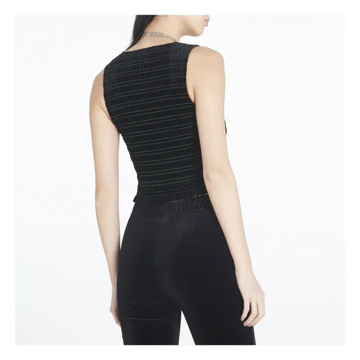 Top Smock Velours Jersey | Noir- Image produit n°3