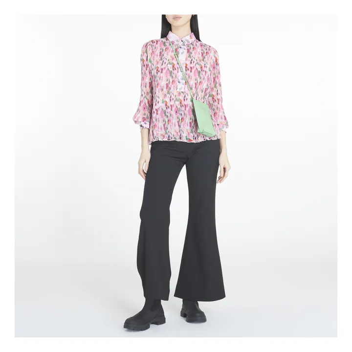 Blouse Georgette Plissée | Rose- Image produit n°1