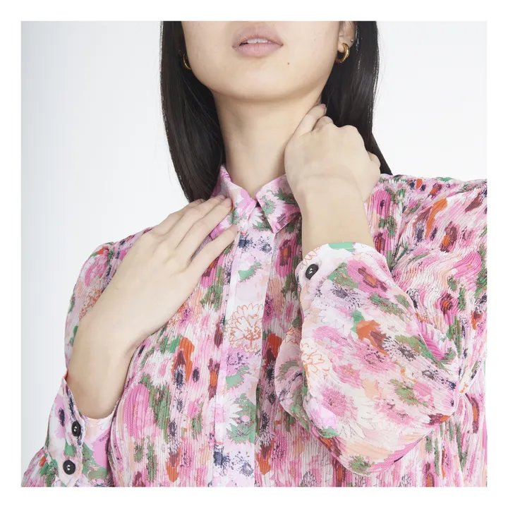 Blouse Georgette Plissée | Rose- Image produit n°2