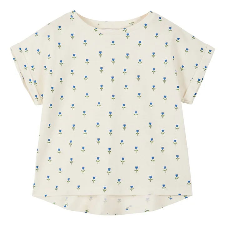 T-Shirt Coton Bio Tulipes | Ecru- Image produit n°0