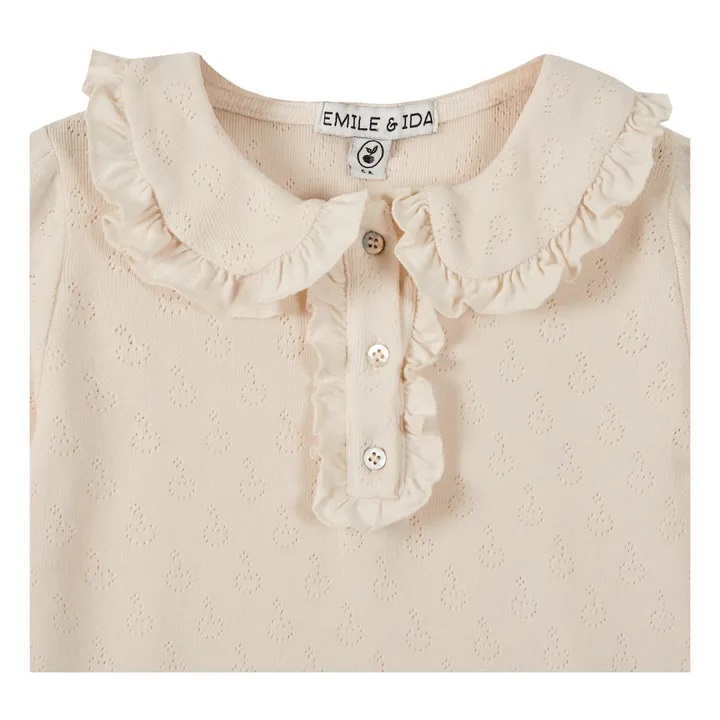 T-Shirt Ajouré | Ecru- Image produit n°1