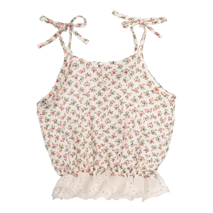 Top Fleuri | Ecru- Image produit n°0