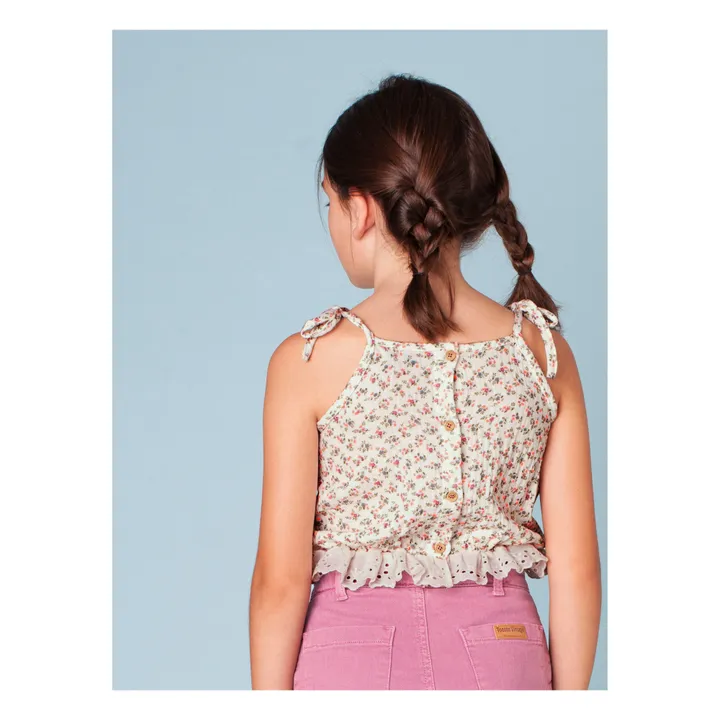 Top Fleuri | Ecru- Image produit n°2