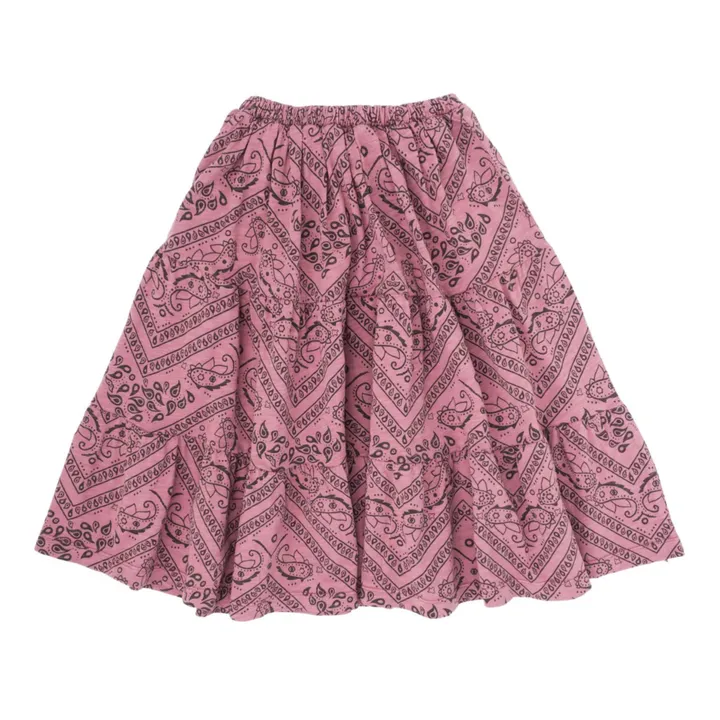 Jupe Coton Bio Imprimée Bandana | Rose- Image produit n°0