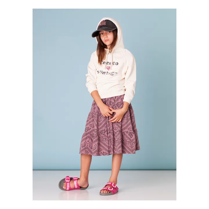 Jupe Coton Bio Imprimée Bandana | Rose- Image produit n°1