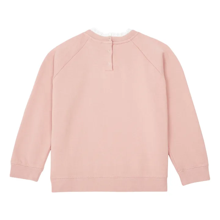 Tilia Organic Cotton Lace Collar Sweatshirt | Pink- Product image n°2