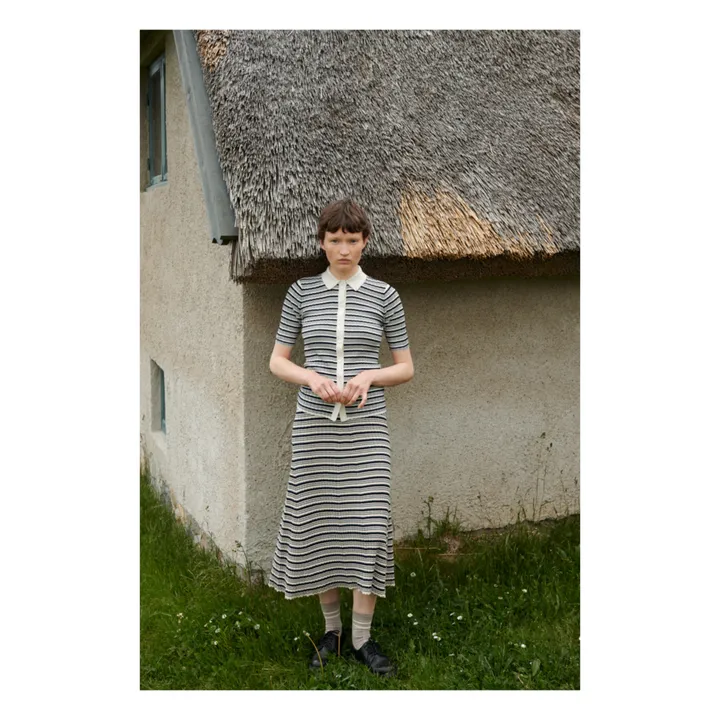 Polo Maille Fine Coton Bio - Collection Femme | Ecru- Image produit n°1