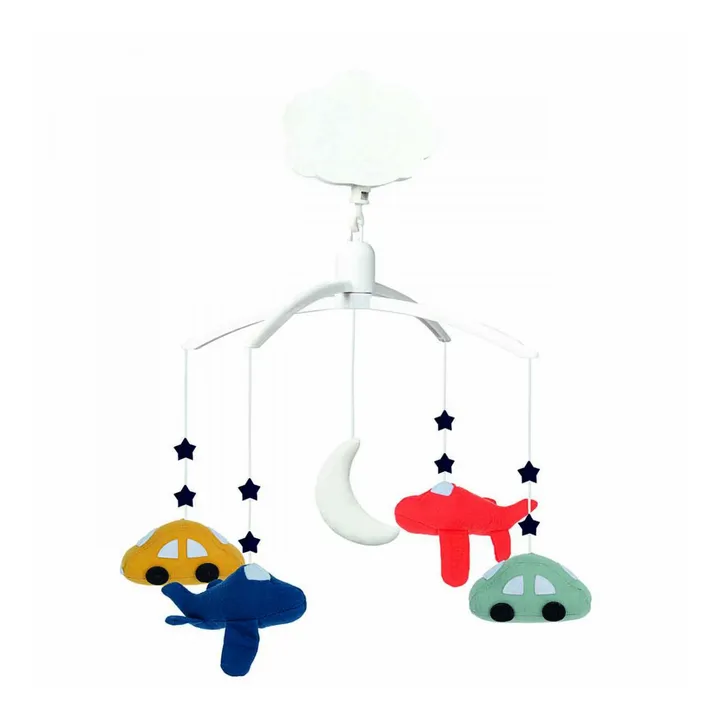 Mobile musical voitures et avions en coton bio- Image produit n°0