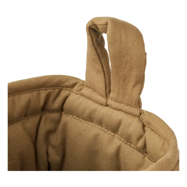 Panier de rangement en coton bio Faye | Beige- Image produit n°1