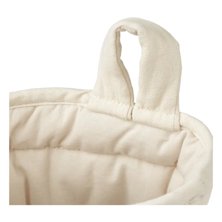 Panier de rangement en coton bio Faye | Sable- Image produit n°1