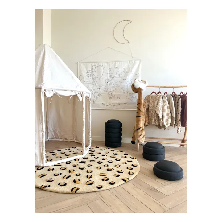 Tapis rond Lépoard en laine- Image produit n°1