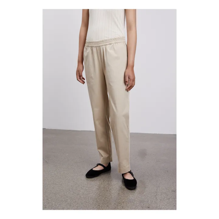 Pantalon Abby Coton Bio | Sable- Image produit n°2