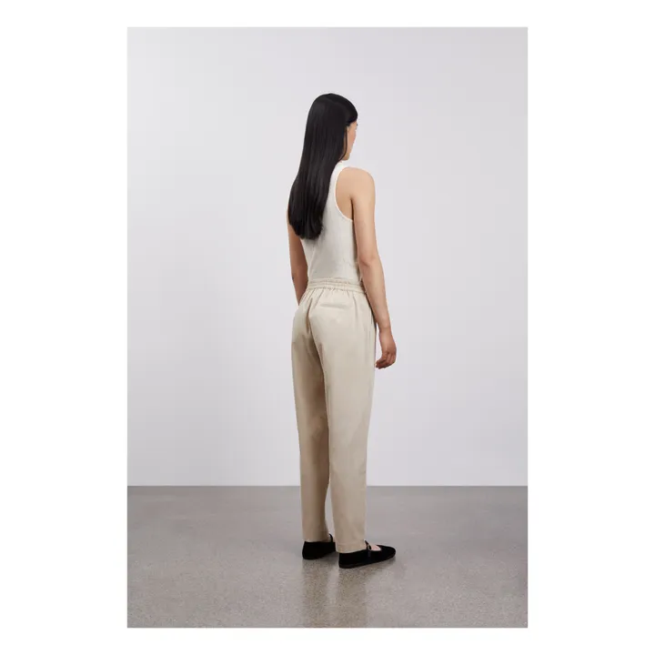 Pantalon Abby Coton Bio | Sable- Image produit n°4
