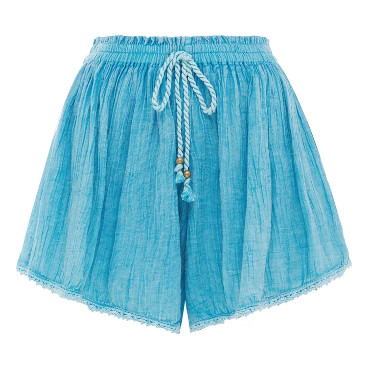 Short Gaze de Coton | Bleu- Image produit n°0