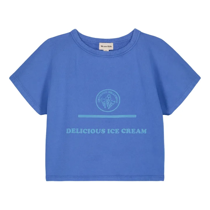Sweat Brad Molleton Coton Bio | Bleu- Image produit n°0