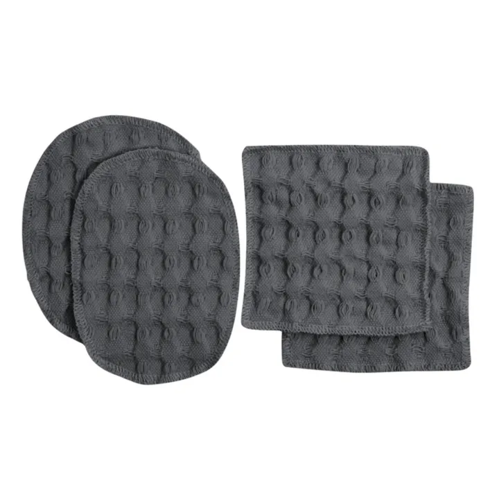 Coton réutilisable gauffré | Gris anthracite- Image produit n°0