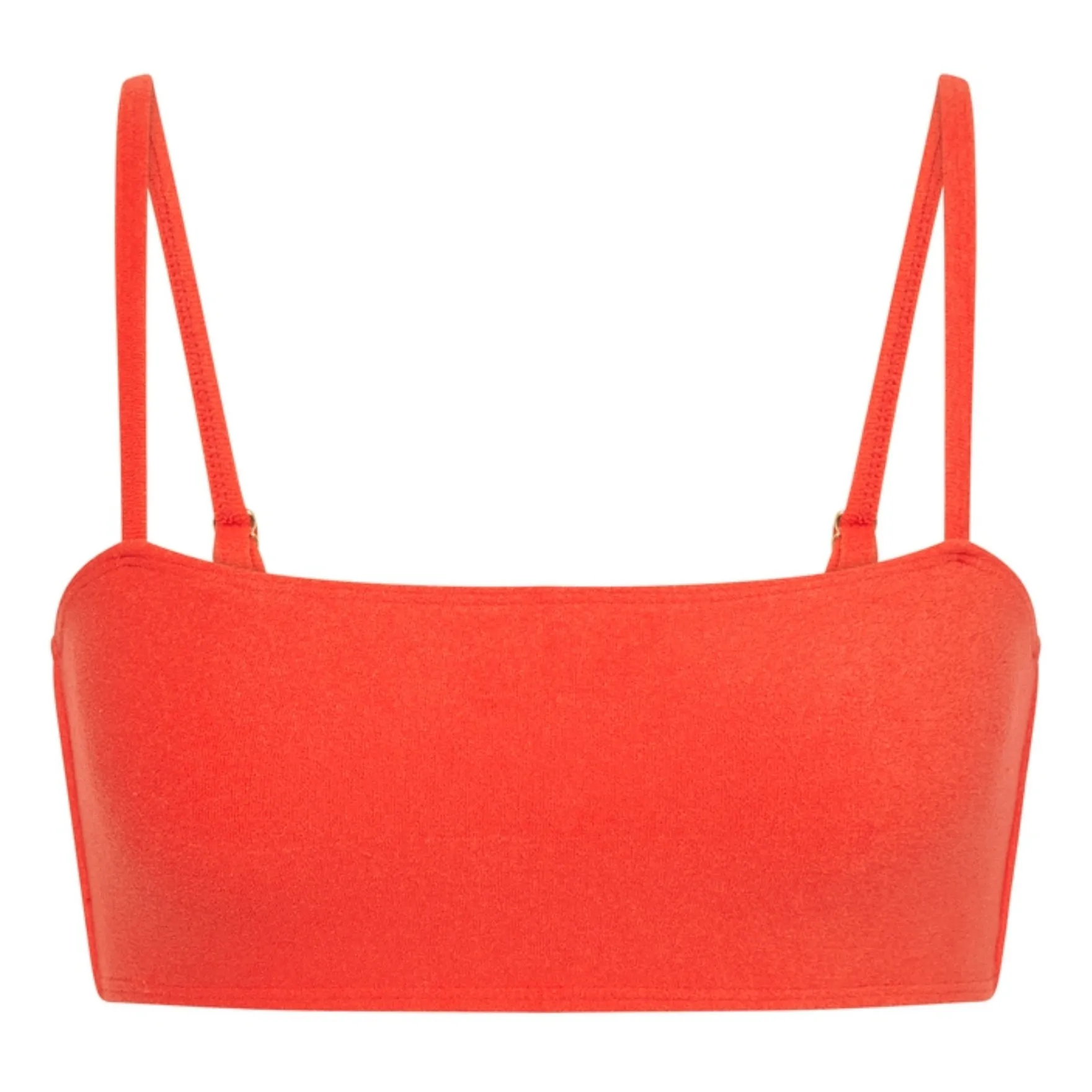 Faithfull The Brand Adara Terry Cloth Bikini Top Vermillion Smallable