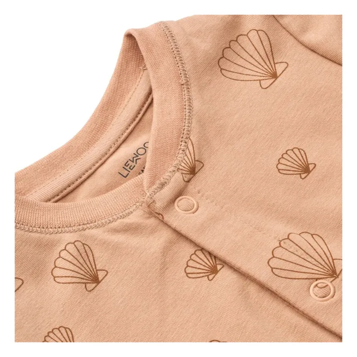 Pyjama avec pieds Coton Bio Boye | Rose- Image produit n°1