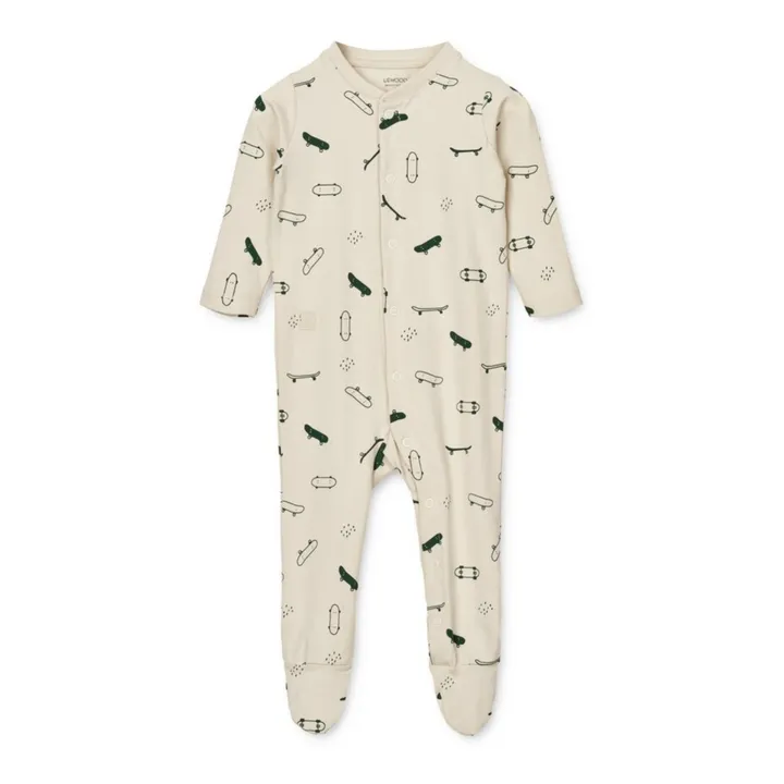 Pyjama avec pieds Coton Bio Boye | Ecru- Image produit n°0