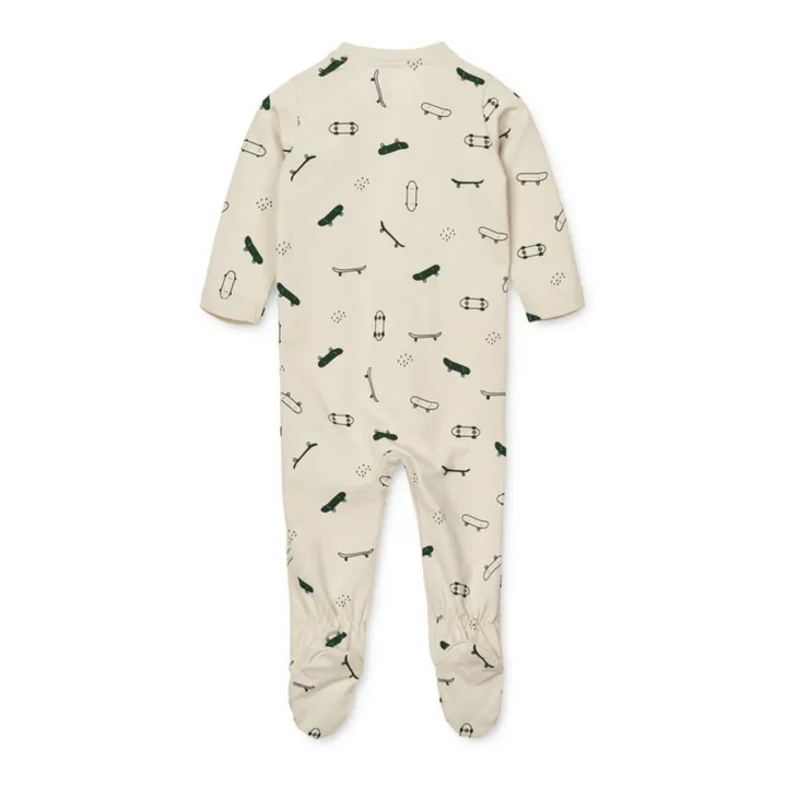 Pyjama avec pieds Coton Bio Boye | Ecru- Image produit n°2