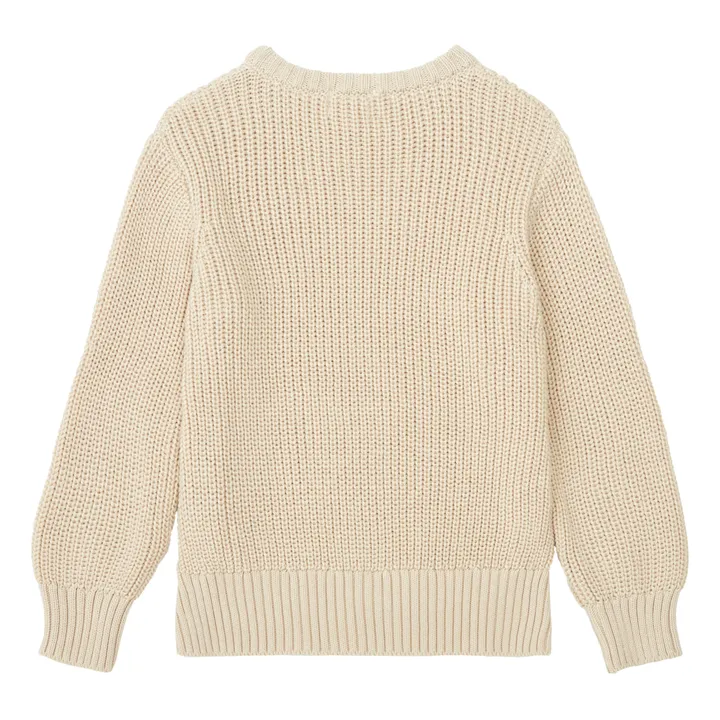 Pull Col Rond Coton Bio | Beige- Image produit n°5